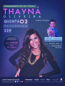 Thayná Oliveira lança o seu primeiro CD, “VIVA”
