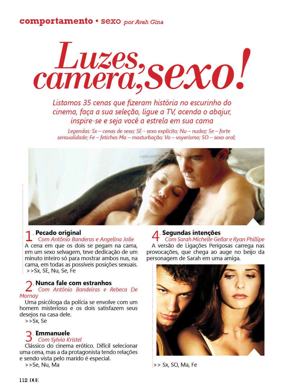 Luzes, câmera, sexo! - Revista Due